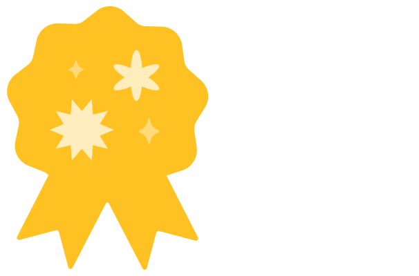 A yellow ribbon with star shapes on it.